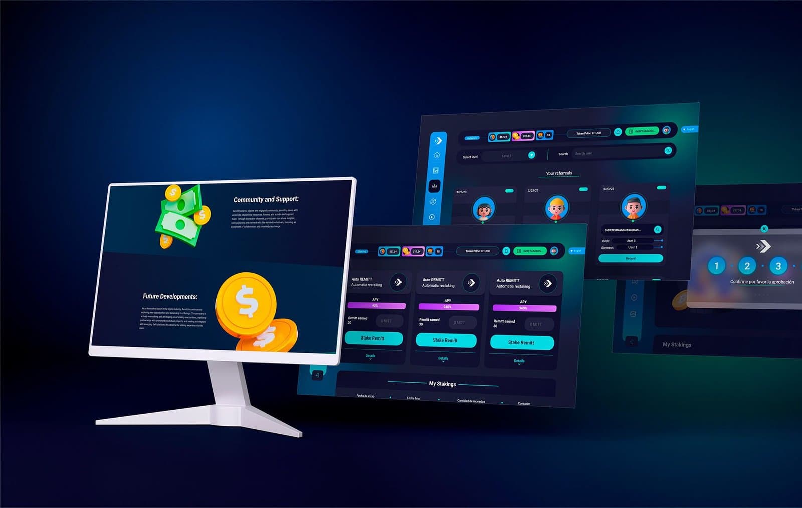 Remitt Dashboard — pieza principal